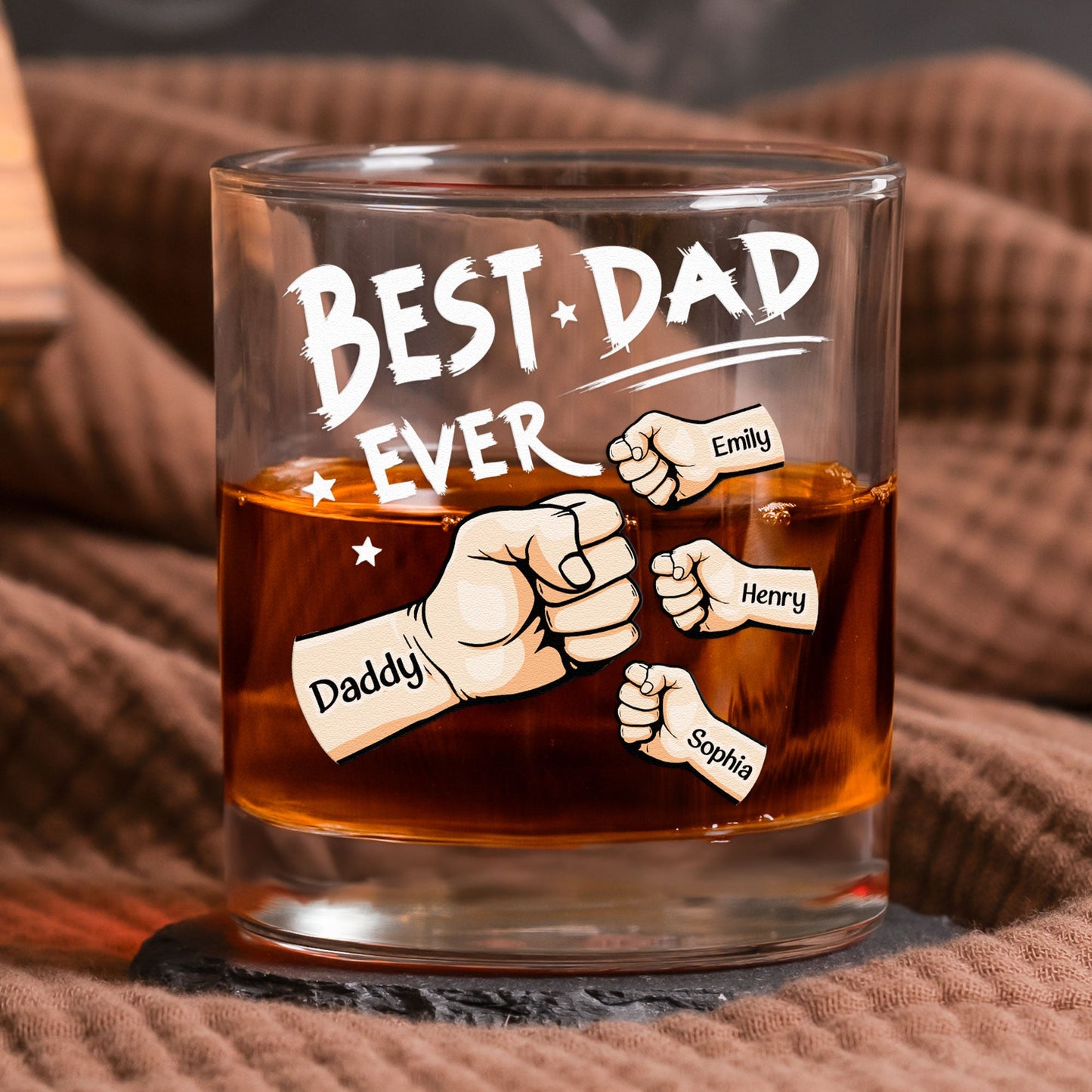 Best Dad Ever Personalized Whiskey Glass – Twinkle & Twine