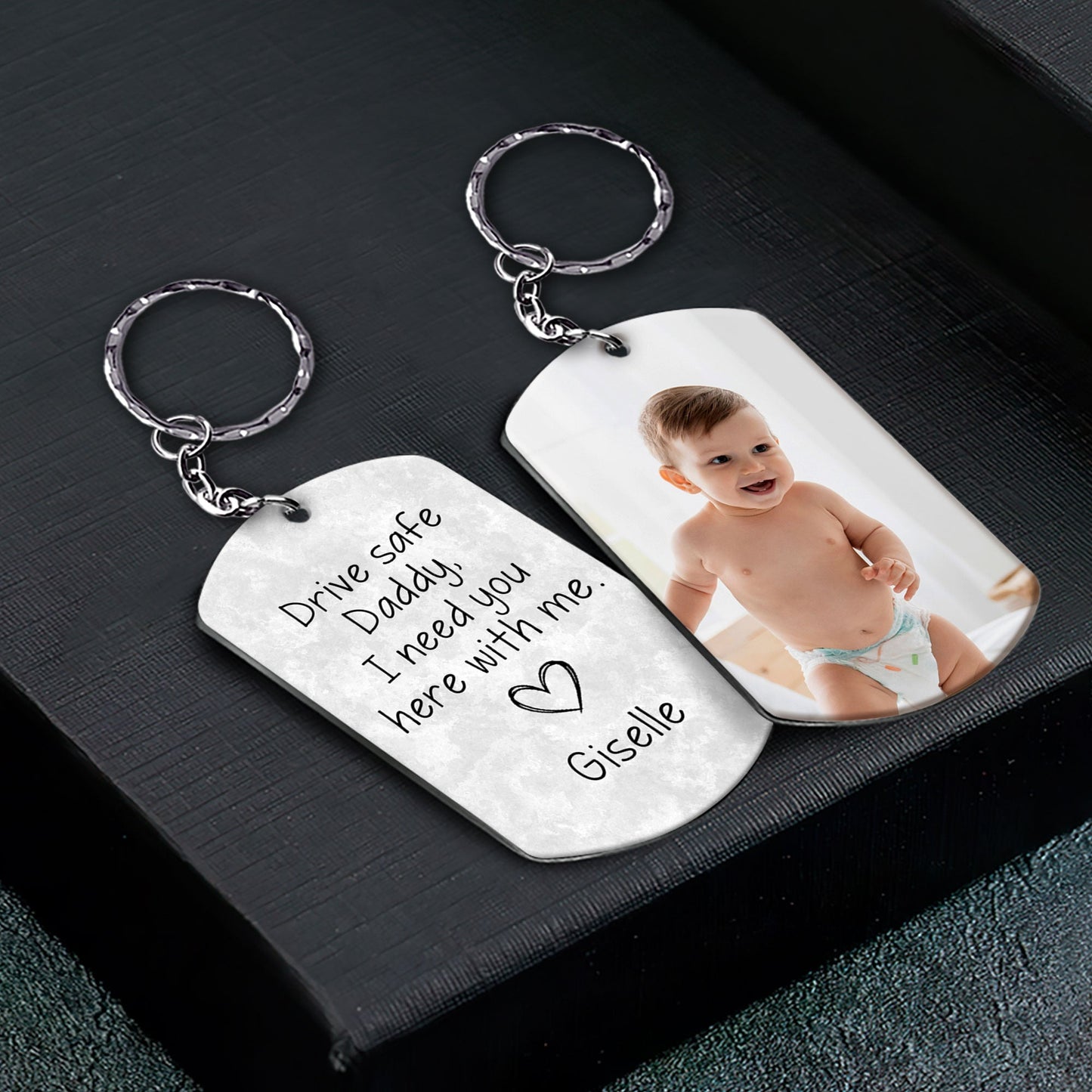 Drive Safe Daddy - Personalized Keychain - Twinkle & Twine
