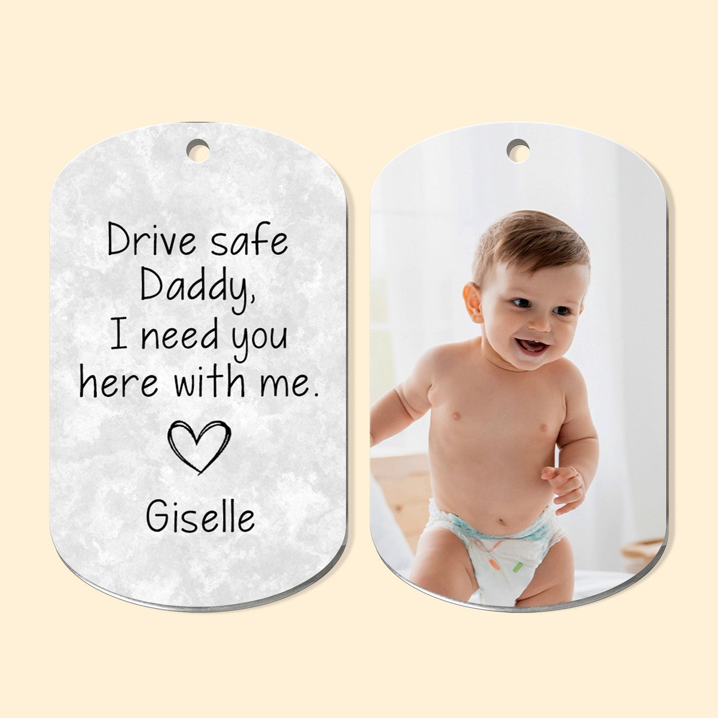 Drive Safe Daddy - Personalized Keychain - Twinkle & Twine