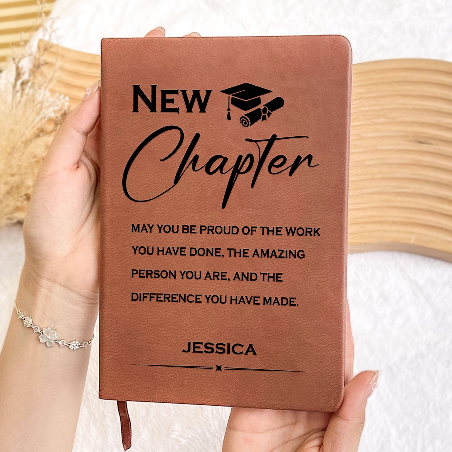 Graduation May You Be Proud Of The Work - Personalized Leather Journal
