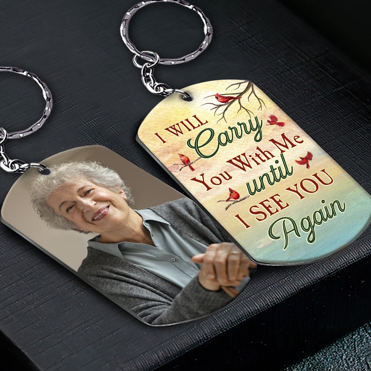 I Will Carry You With Me - Personalized Photo Keychain - Twinkle & Twine