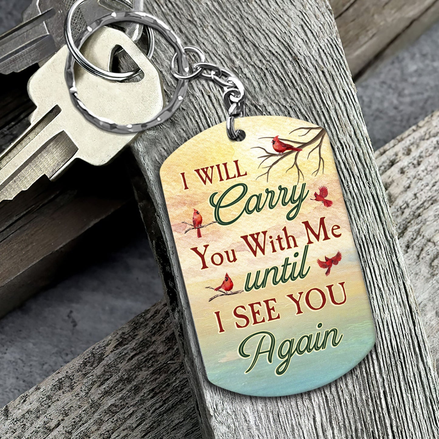 I Will Carry You With Me - Personalized Photo Keychain - Twinkle & Twine