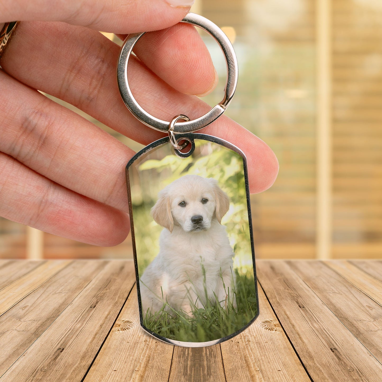 Once By My Side Forever In My Heart - Personalized Photo Stainless Steel Keychain - Twinkle & Twine