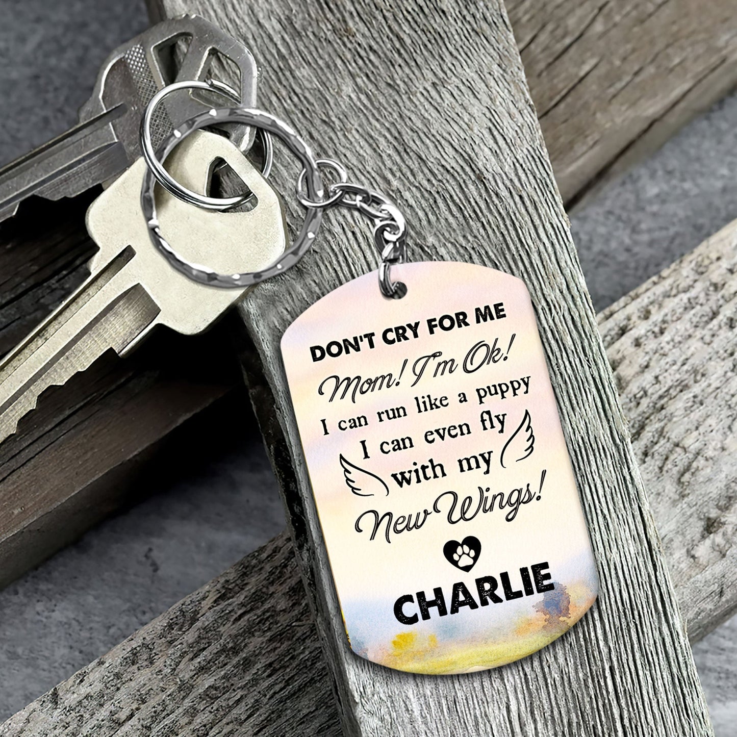 Don't Cry For Me - Personalized Photo Keychain - Twinkle & Twine