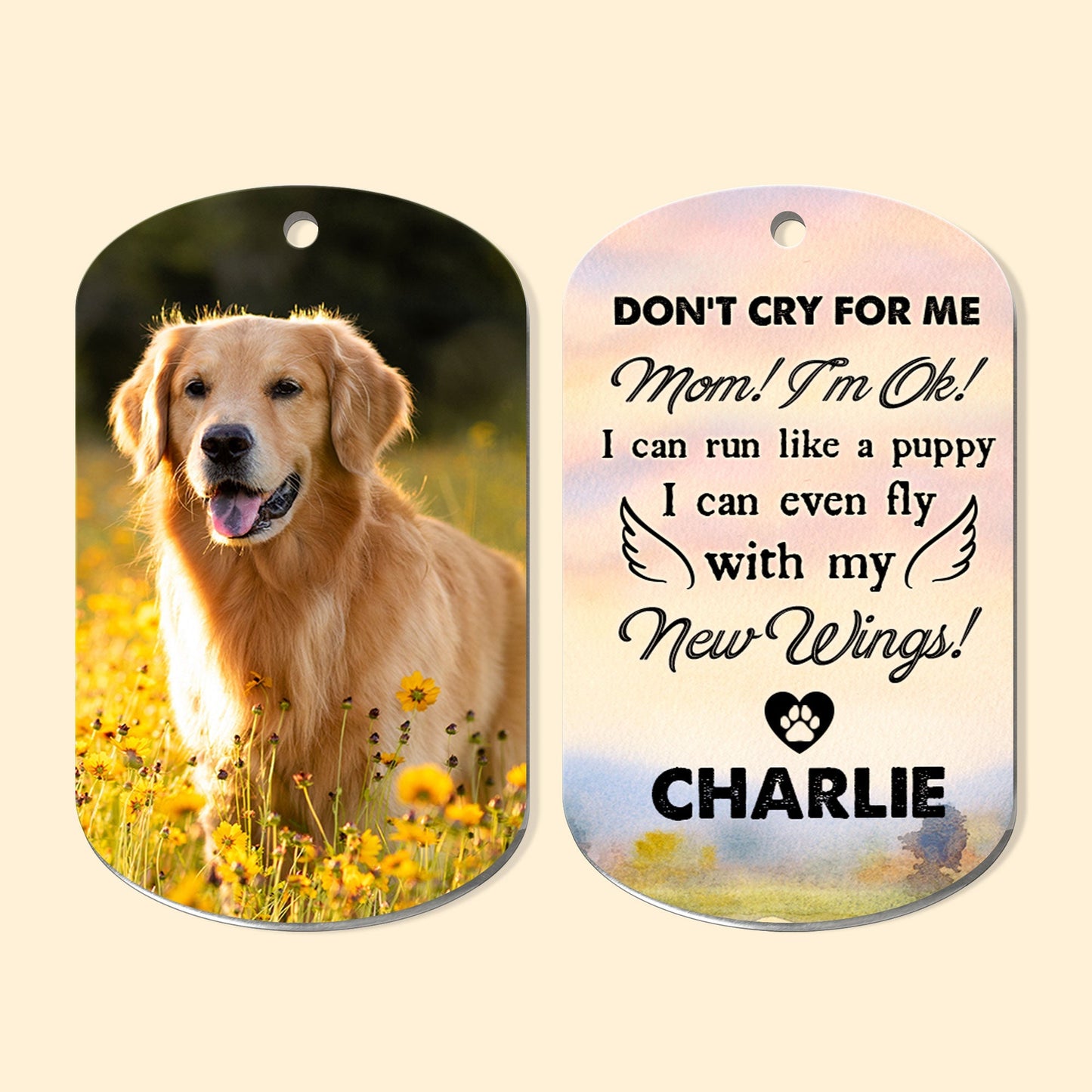 Don't Cry For Me - Personalized Photo Keychain - Twinkle & Twine