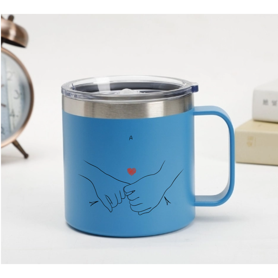 Personalized Hand Holding Mug – Minimalist Love Design – Twinkle & Twine