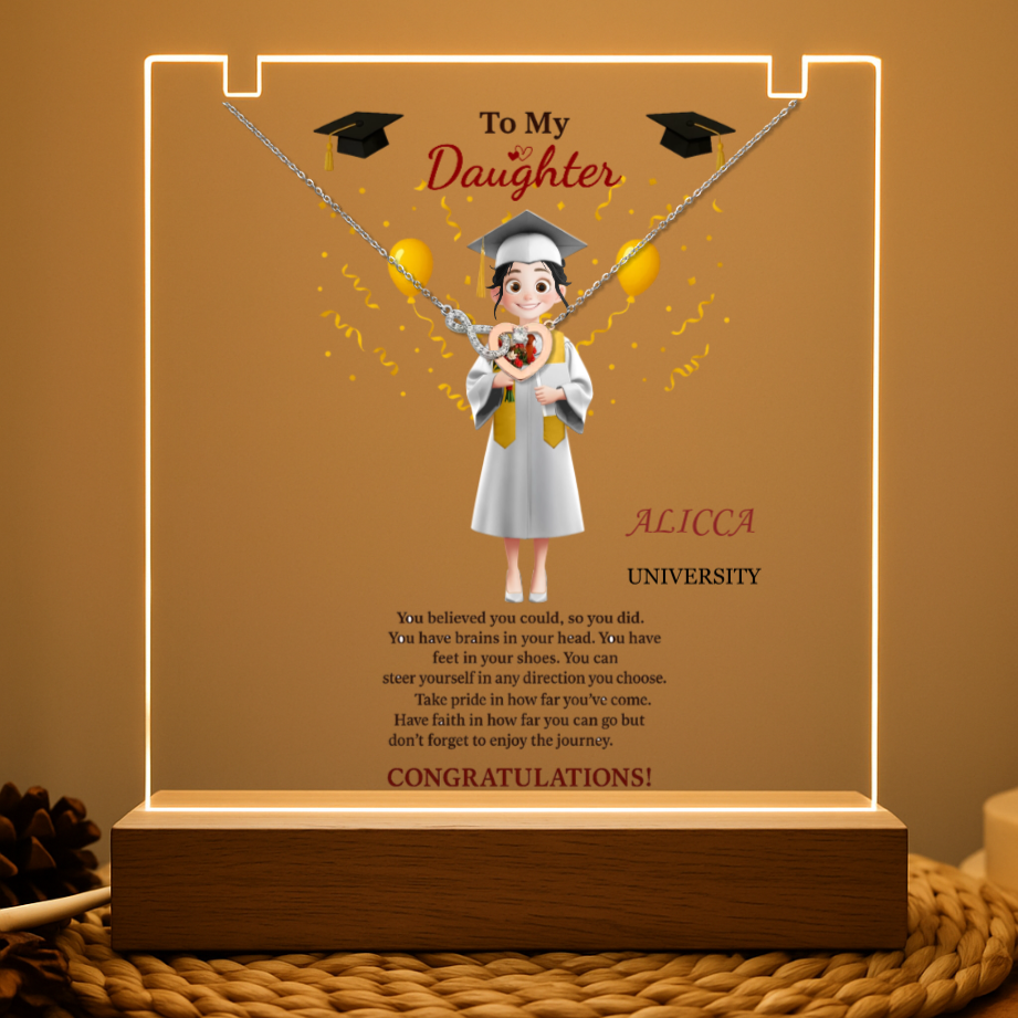 Personalized Graduation Acrylic Sign – Custom Character & Message Gift for Son, Daughter, or Graduate