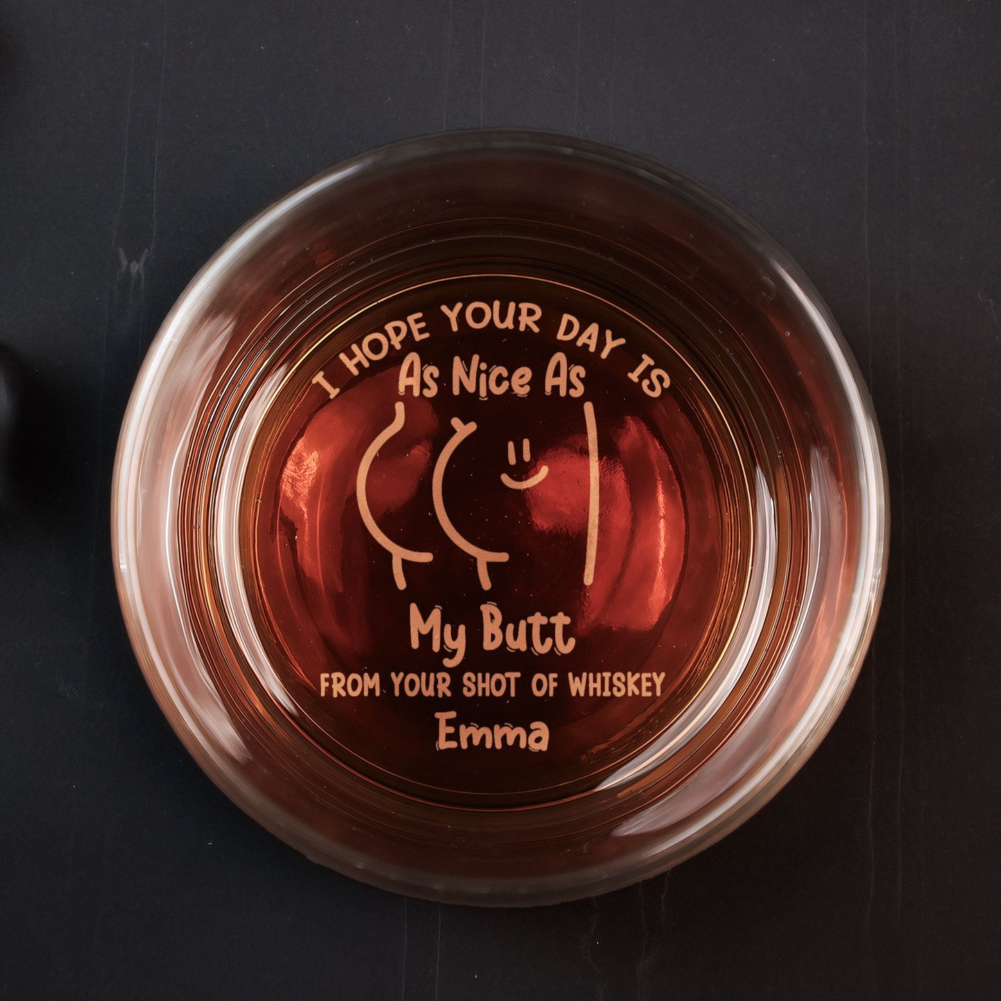 Anniversary Gifts For Men I Hope Your Day Is Nice  Personalized Engraved Whiskey Glass – Twinkle & Twine