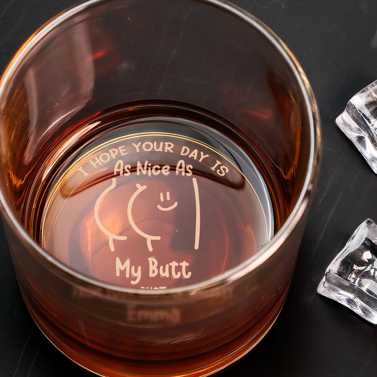 Anniversary Gifts For Men I Hope Your Day Is Nice  Personalized Engraved Whiskey Glass – Twinkle & Twine