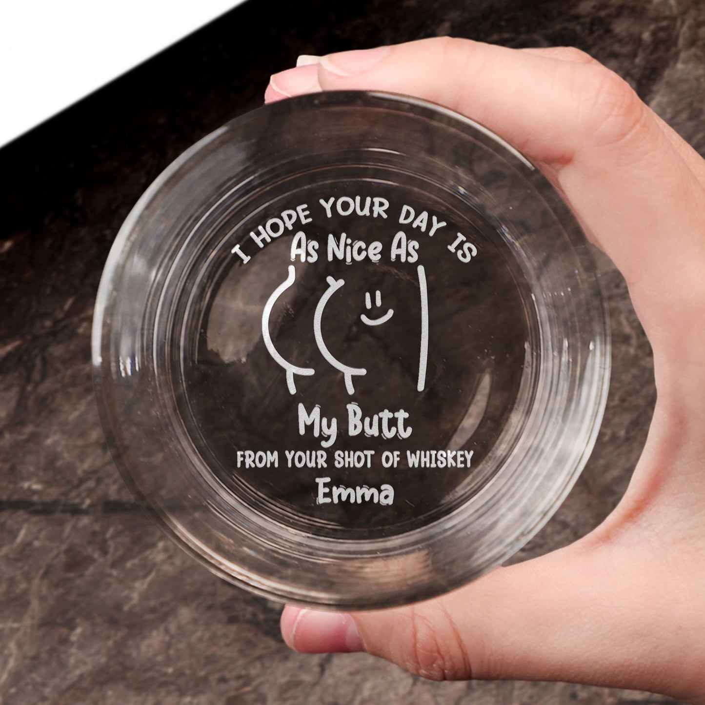 Anniversary Gifts For Men I Hope Your Day Is Nice  Personalized Engraved Whiskey Glass – Twinkle & Twine