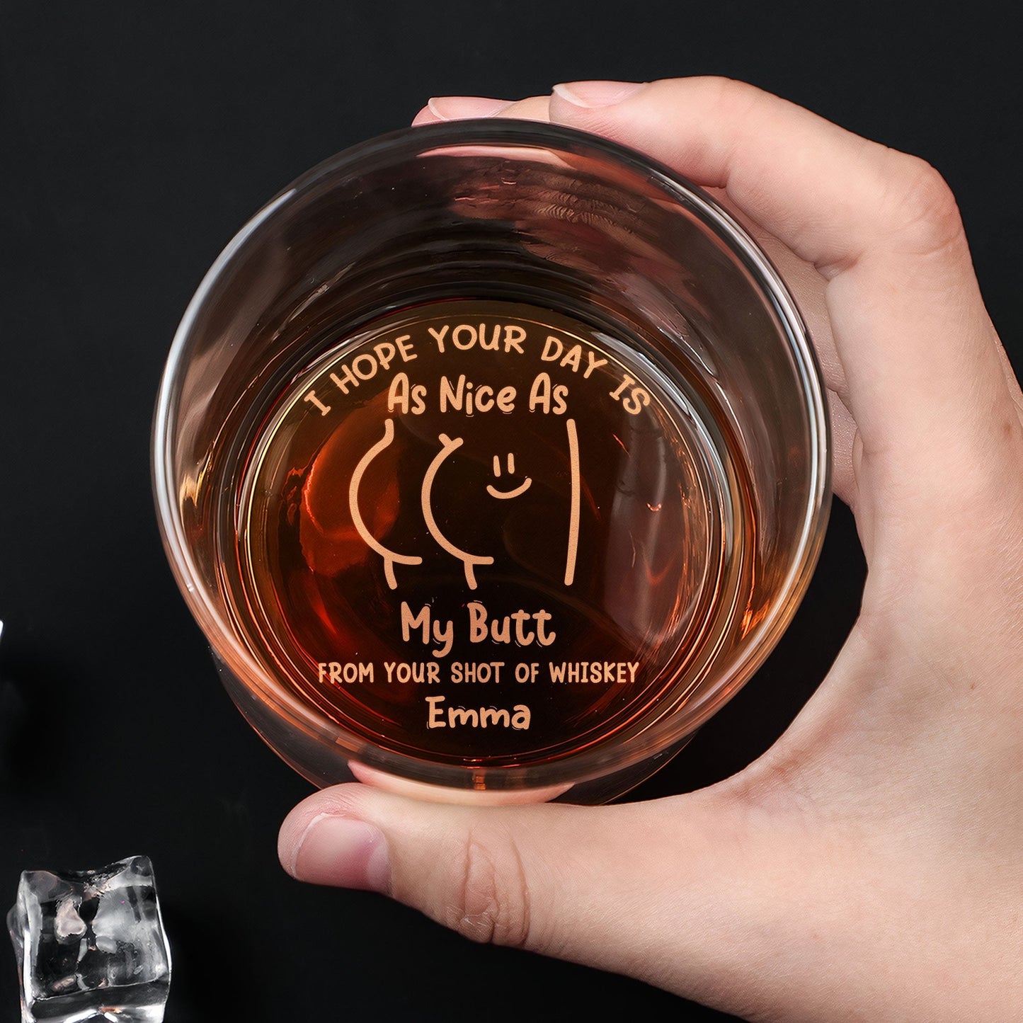Anniversary Gifts For Men I Hope Your Day Is Nice  Personalized Engraved Whiskey Glass – Twinkle & Twine