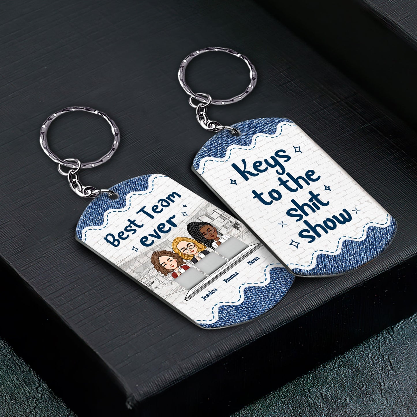 Best Team Ever - Personalized Keychain - Twinkle & Twine