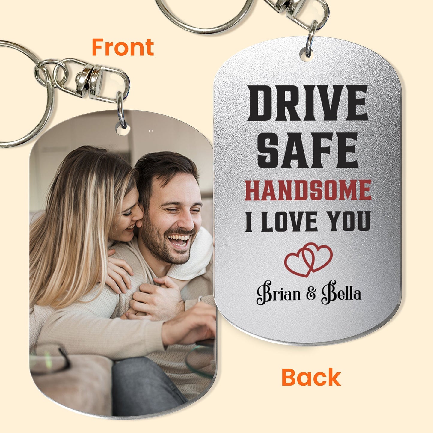 Drive Safe My Love - Personalized Photo Keychain - Twinkle & Twine