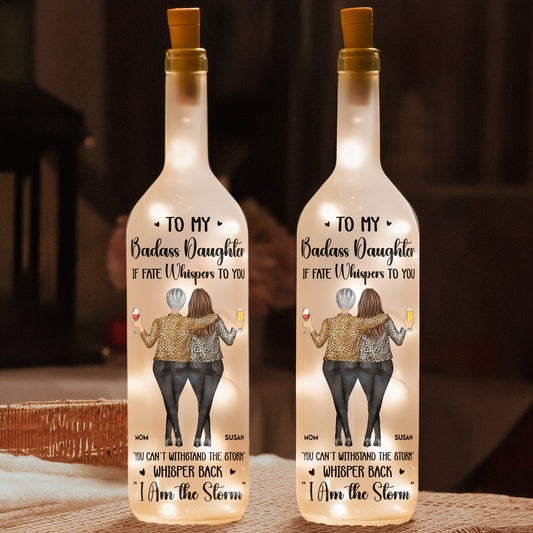 Custom Bottle Lamp - I Am The Storm - Personalized Bottle Lamp - Twinkle & Twine