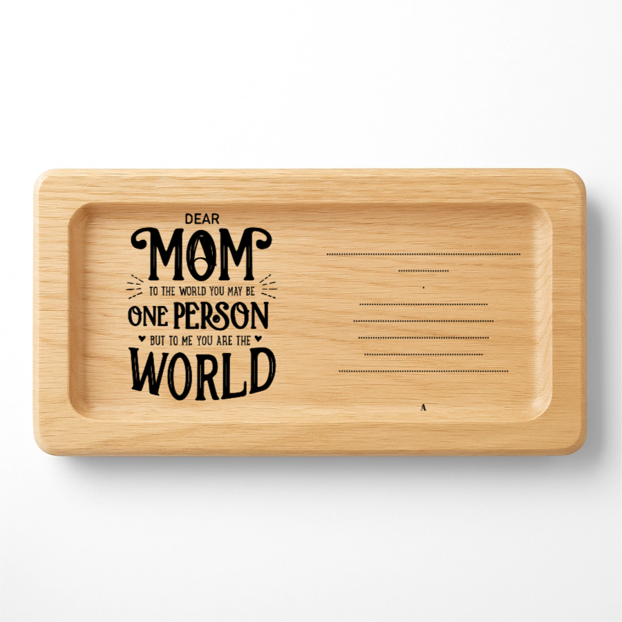 Personalized Mom Jewelry Tray with Custom Quotes – Wooden Keepsake Gift – Twinkle & Twine