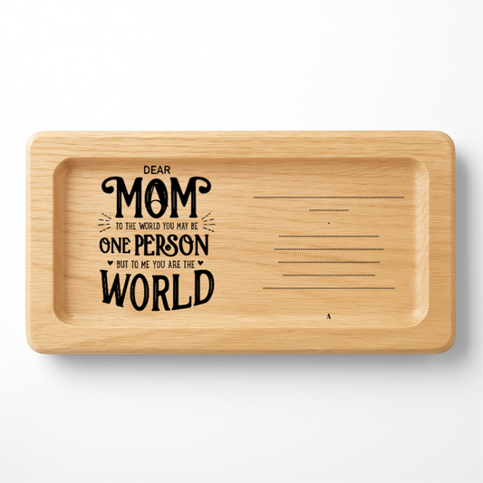 Personalized Mom Jewelry Tray with Custom Quotes – Wooden Keepsake Gift – Twinkle & Twine