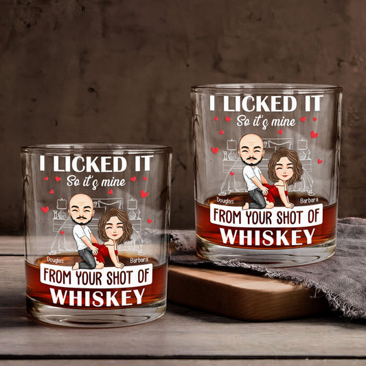 Naughty Couple New Version I Licked It So Its Mine  Personalized Whiskey Glass – Twinkle & Twine