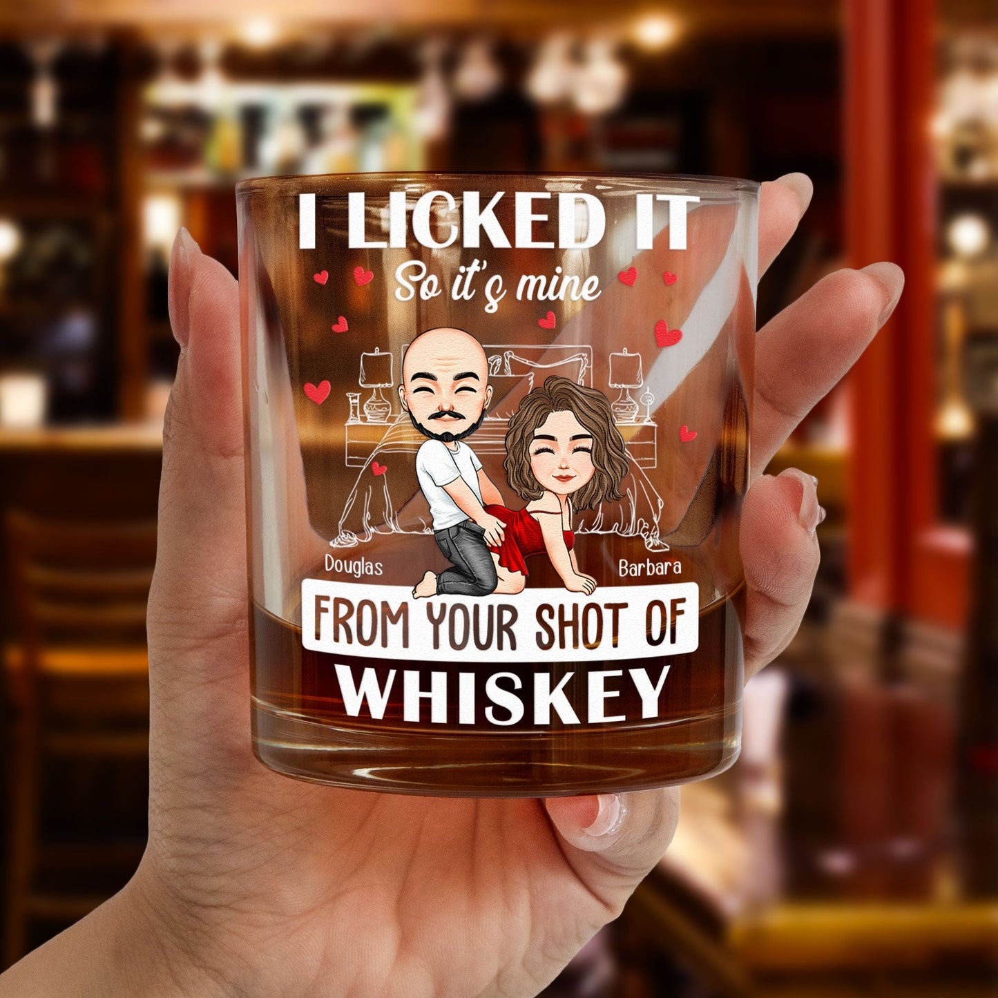 Naughty Couple New Version I Licked It So Its Mine  Personalized Whiskey Glass – Twinkle & Twine