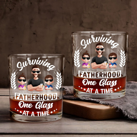 One Glass At A Time  Personalized Whiskey Glass – Twinkle & Twine