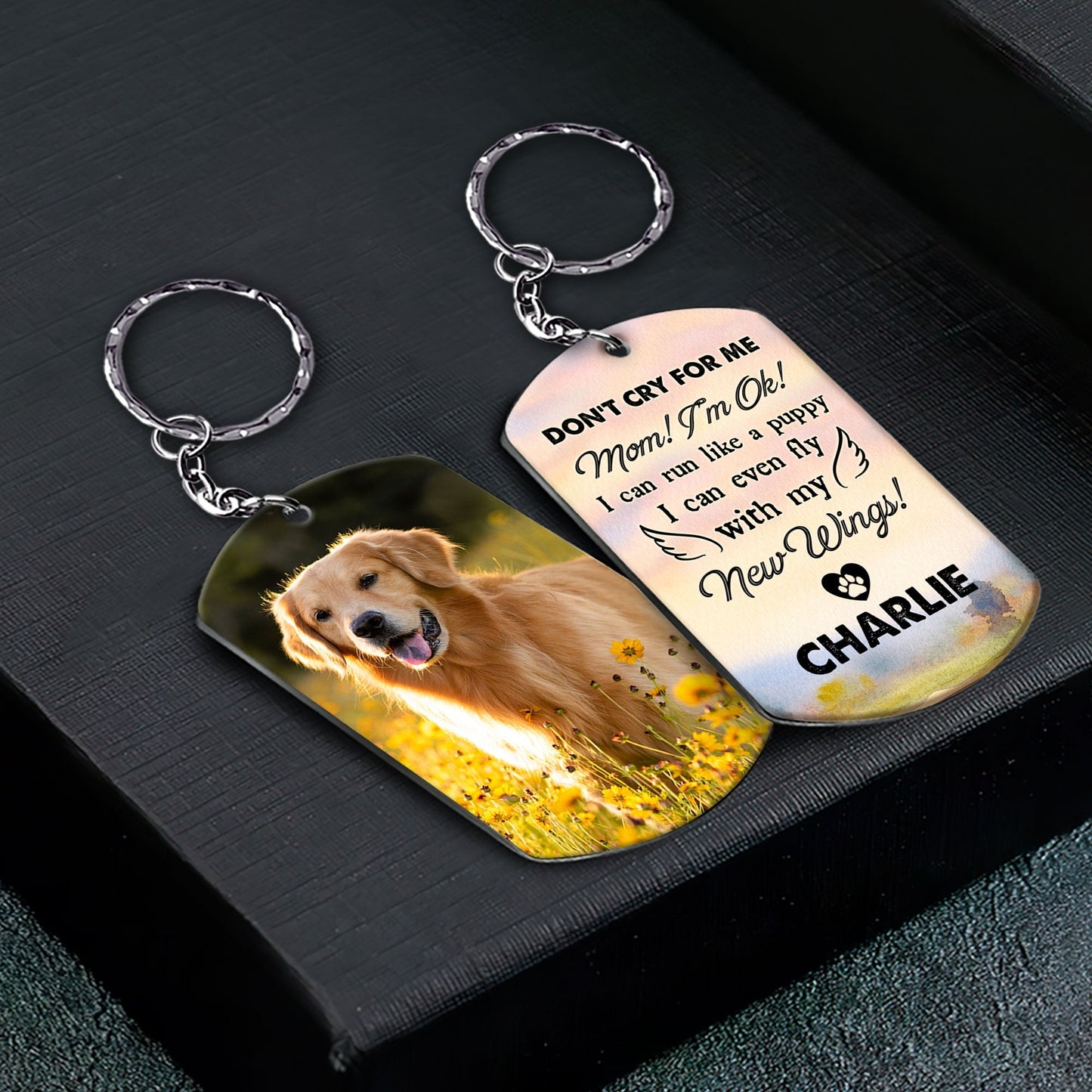 Don't Cry For Me - Personalized Photo Keychain - Twinkle & Twine