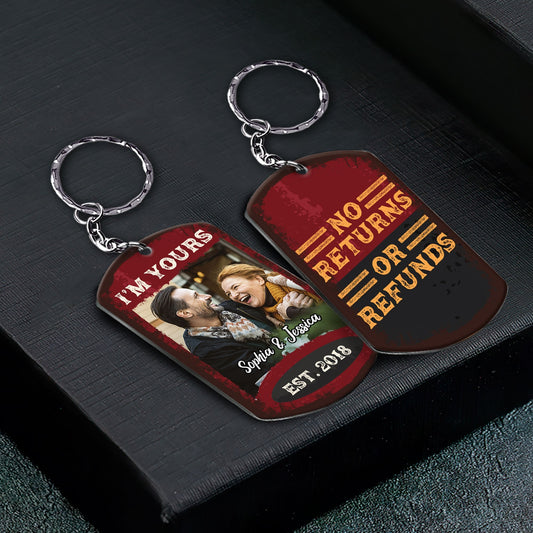 No Returns Or Refunds - Personalized Photo Keychain - Twinkle & Twine