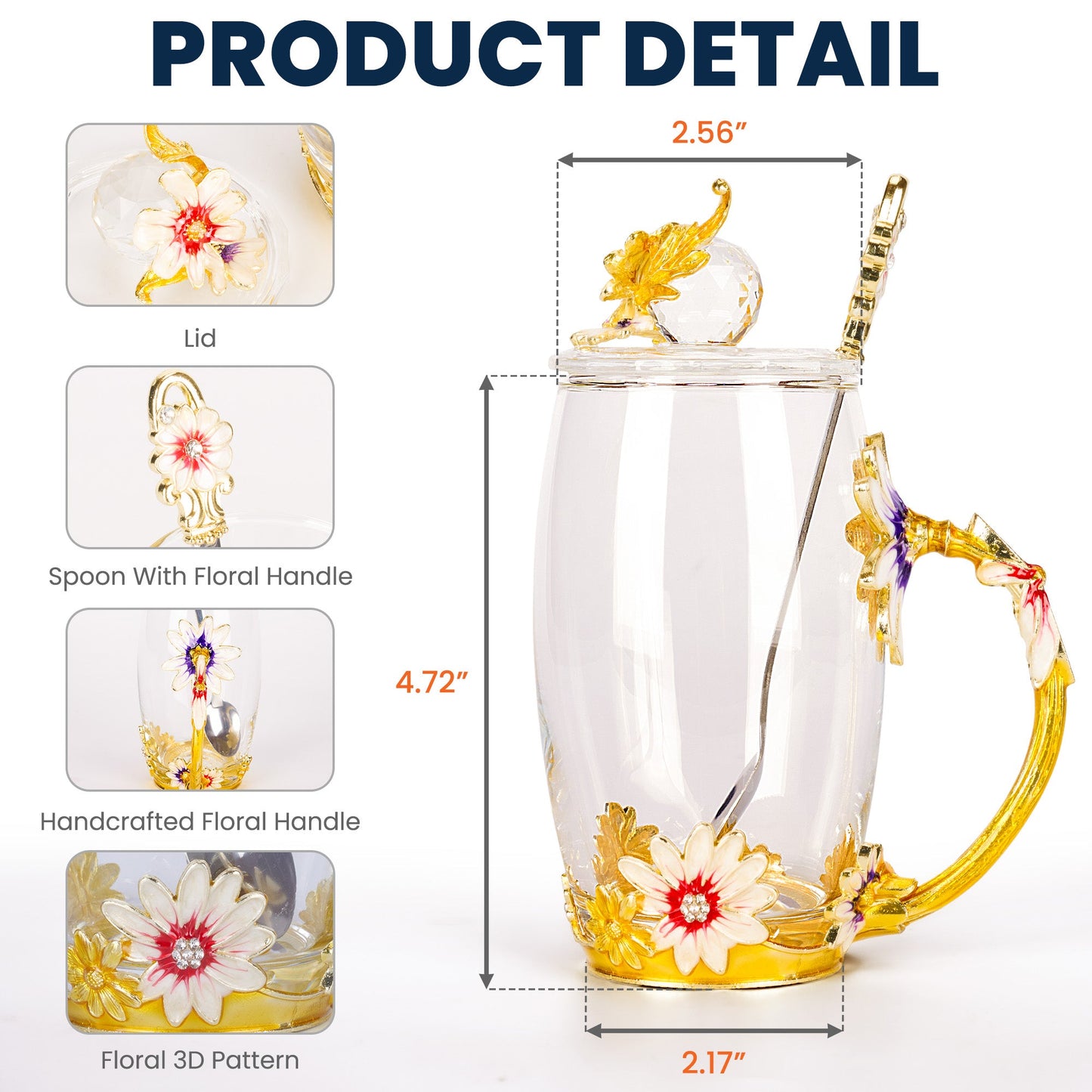Personalized Enamel Flower Tea Cup Gift – Twinkle & Twine