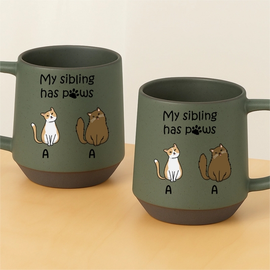 My Sibling Has Paws Custom Cat Mug – Twinkle & Twine