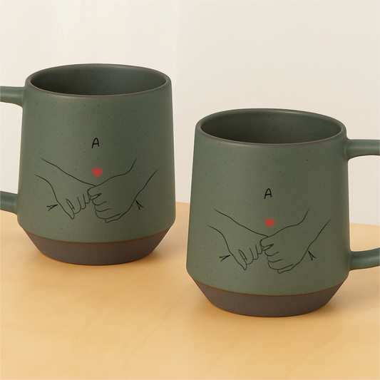 Minimalist Holding Hands Mug – Personalized Couple Gift – Twinkle & Twine