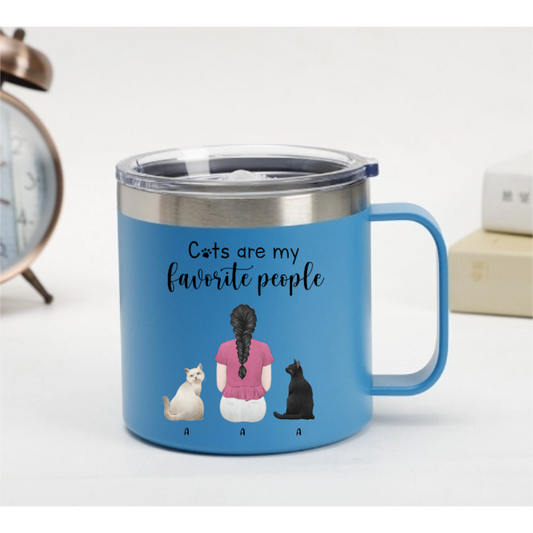 Custom Cat Mom Mug – "Cats Are My Favorite People" Personalized with Your Cats – Twinkle & Twine