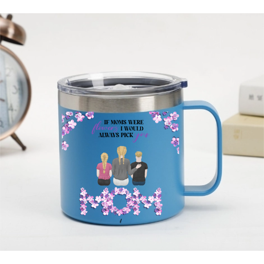 Custom Mother’s Day Mug – “If Moms Were Flowers” Personalized Family Illustration – Twinkle & Twine