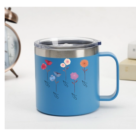 Custom Flower Name Mug – Personalized Floral Initials – Twinkle & Twine