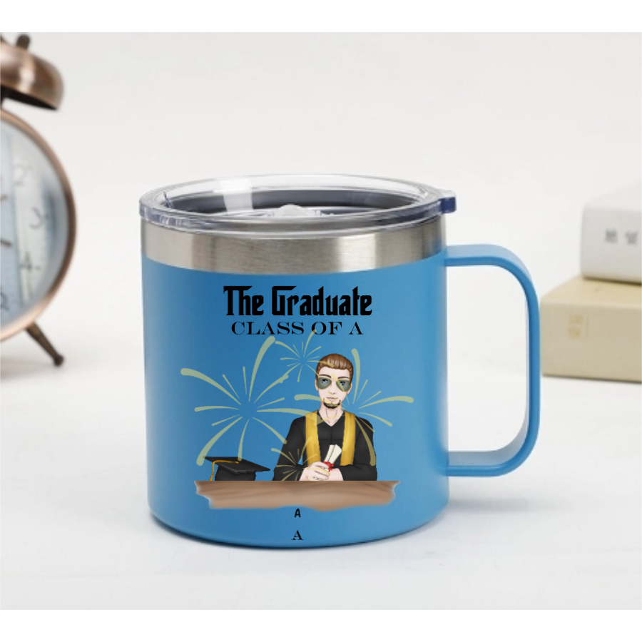 Custom Graduation Mug – “The Graduate” cartoon style r – Twinkle & Twine