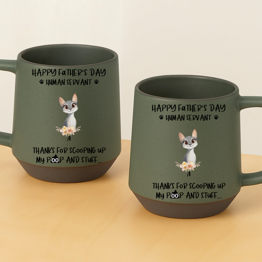 Personalized Happy Father's Day Cat Mug – Human Servant Gift from Cat – Twinkle & Twine