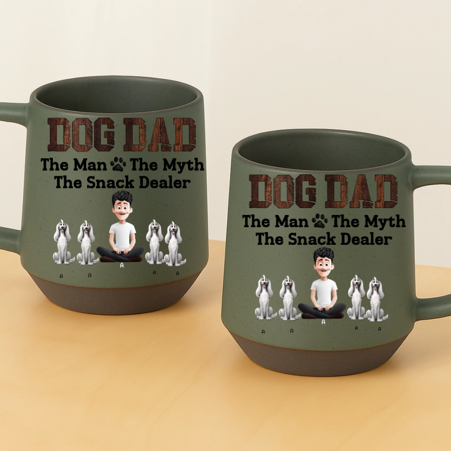 Personalized Dog Dad Mug – The Man, The Myth, The Snack Dealer – Custom Pet Mug for Dog Lovers – Twinkle & Twine