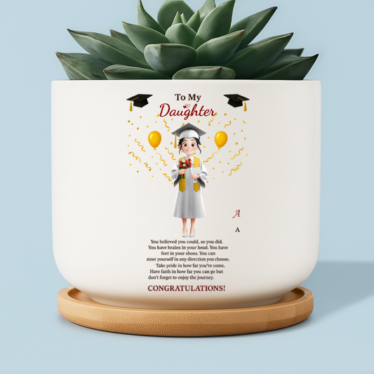 Personalized Graduation Planter Gift – Custom Message & Character – Twinkle & Twine