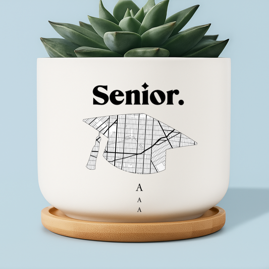 Senior Graduation Map Personalized Succulent Planter – Twinkle & Twine
