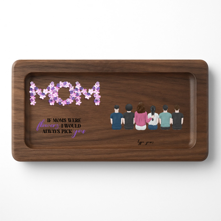 If Moms Were Flowers – Personalized Wooden Accessory Box – Twinkle & Twine
