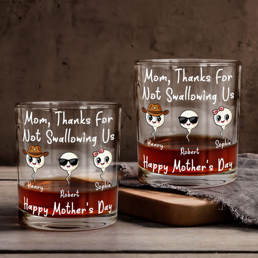 Thanks For Not Swallowing Us  Personalized Whiskey Glass – Twinkle & Twine