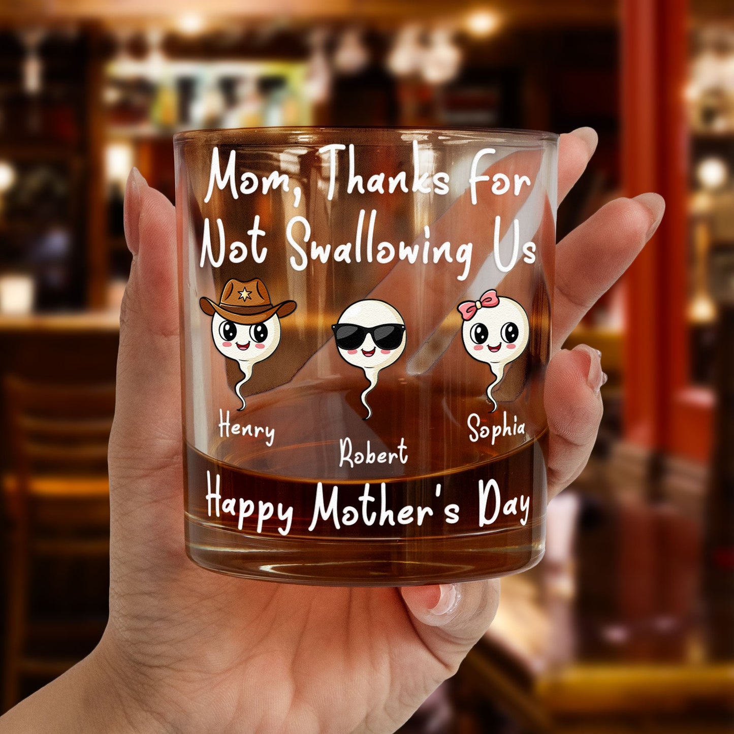 Thanks For Not Swallowing Us  Personalized Whiskey Glass – Twinkle & Twine