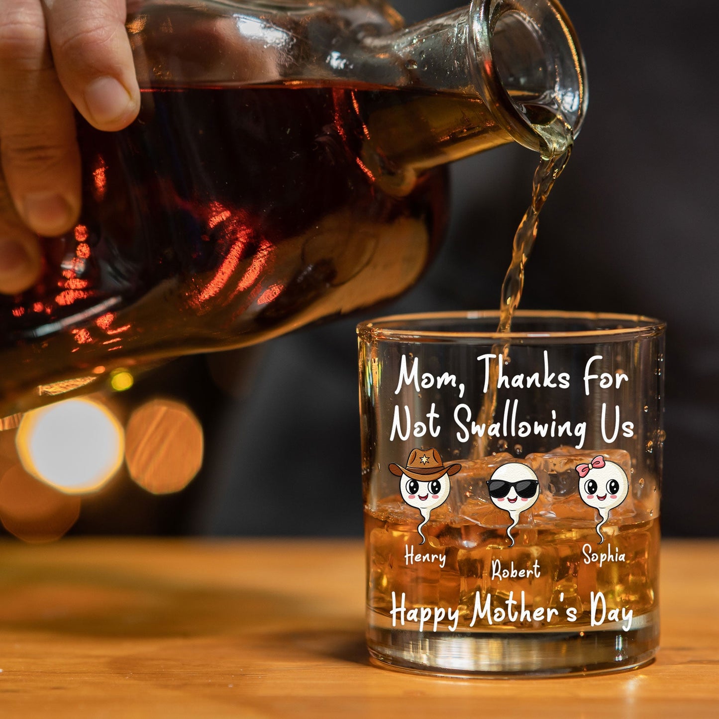 Thanks For Not Swallowing Us  Personalized Whiskey Glass – Twinkle & Twine