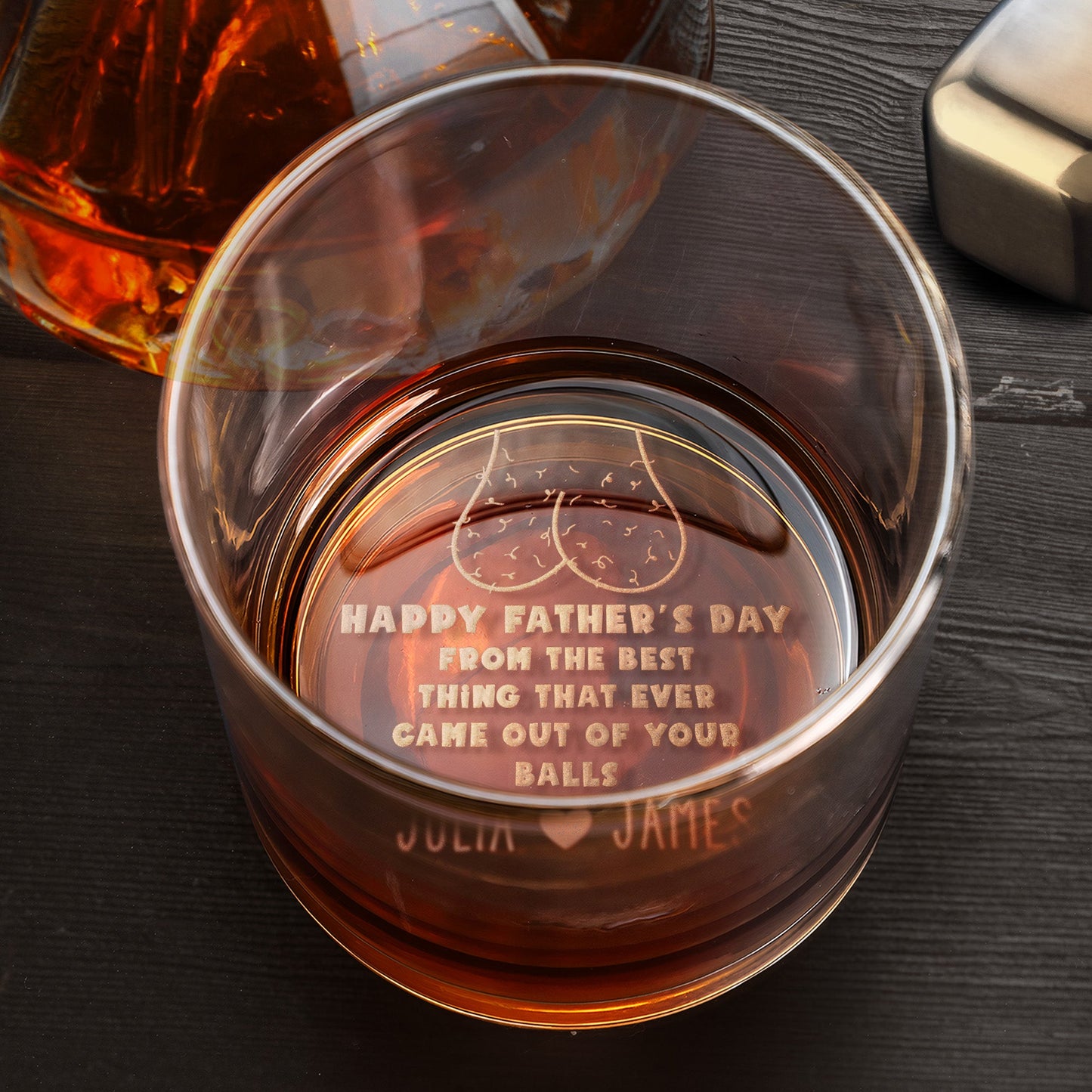 The Best Thing That Ever Came Out Of Your Balls  Personalized Engraved Whiskey Glass – Twinkle & Twine