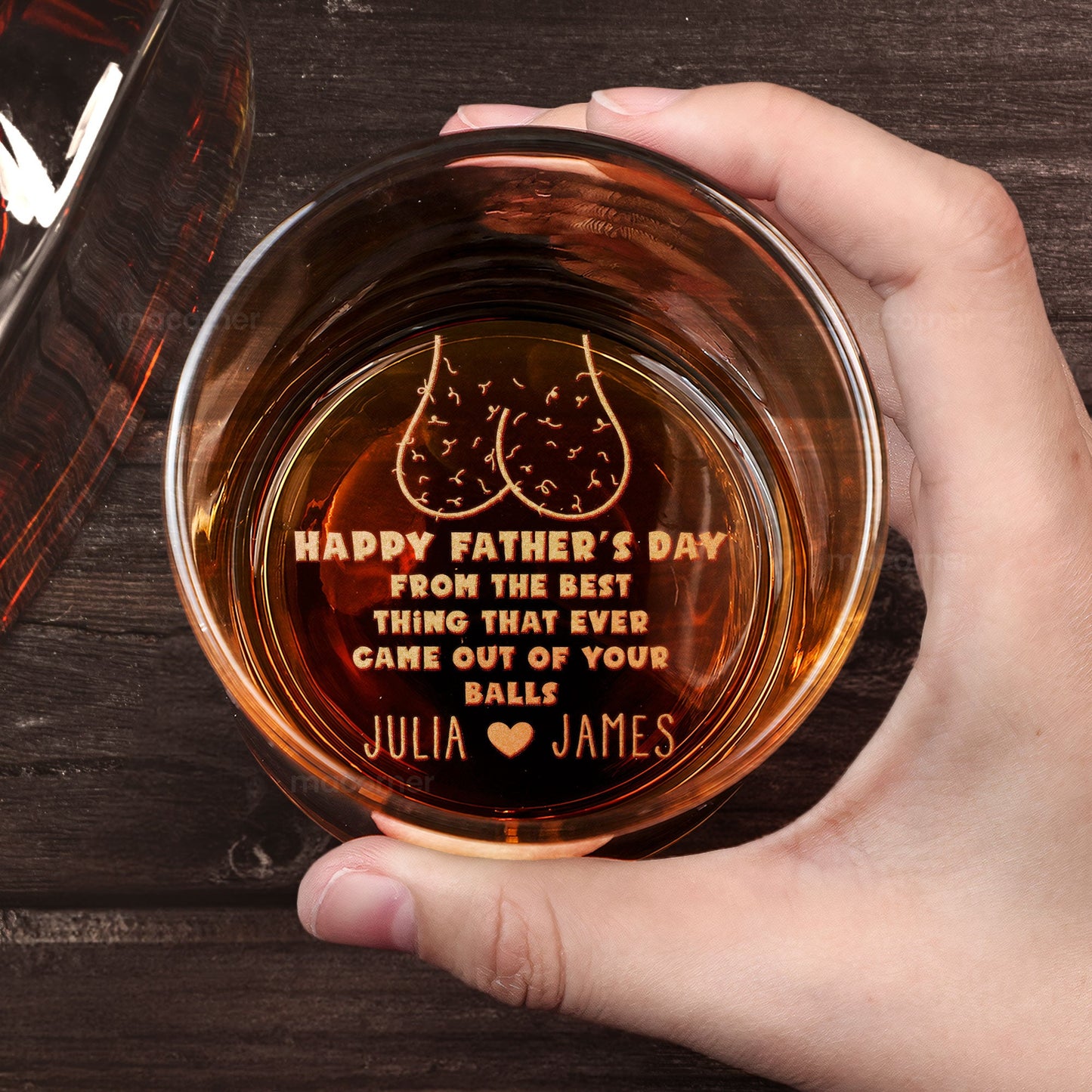 The Best Thing That Ever Came Out Of Your Balls  Personalized Engraved Whiskey Glass – Twinkle & Twine