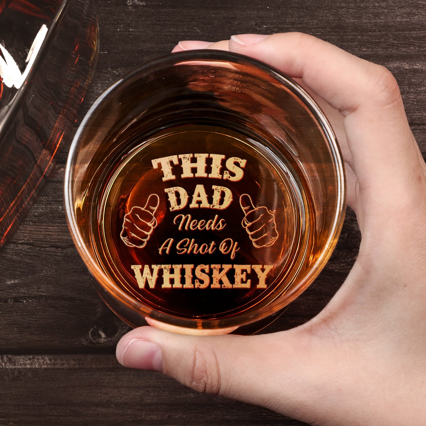 This Dad Needs A Shot Of Whiskey  Personalized Engraved Whiskey Glass – Twinkle & Twine