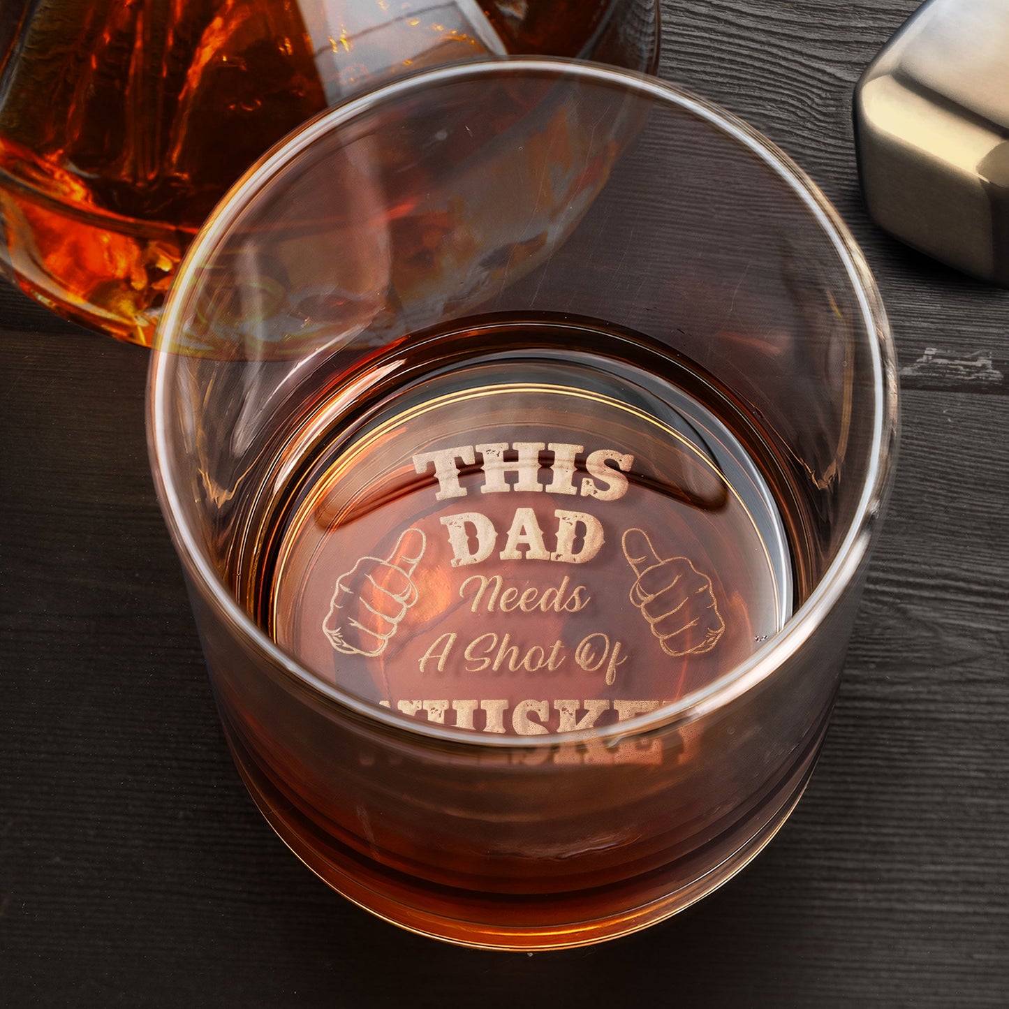 This Dad Needs A Shot Of Whiskey  Personalized Engraved Whiskey Glass – Twinkle & Twine