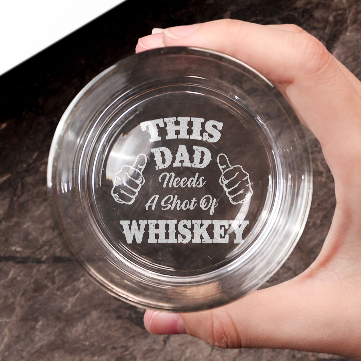 This Dad Needs A Shot Of Whiskey  Personalized Engraved Whiskey Glass – Twinkle & Twine
