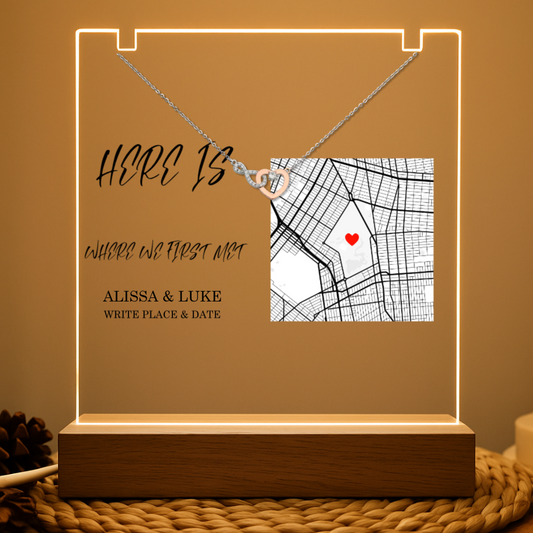 custom qoutes – Personalized Acrylic Map Light with Names & Location Twinkle & Twine