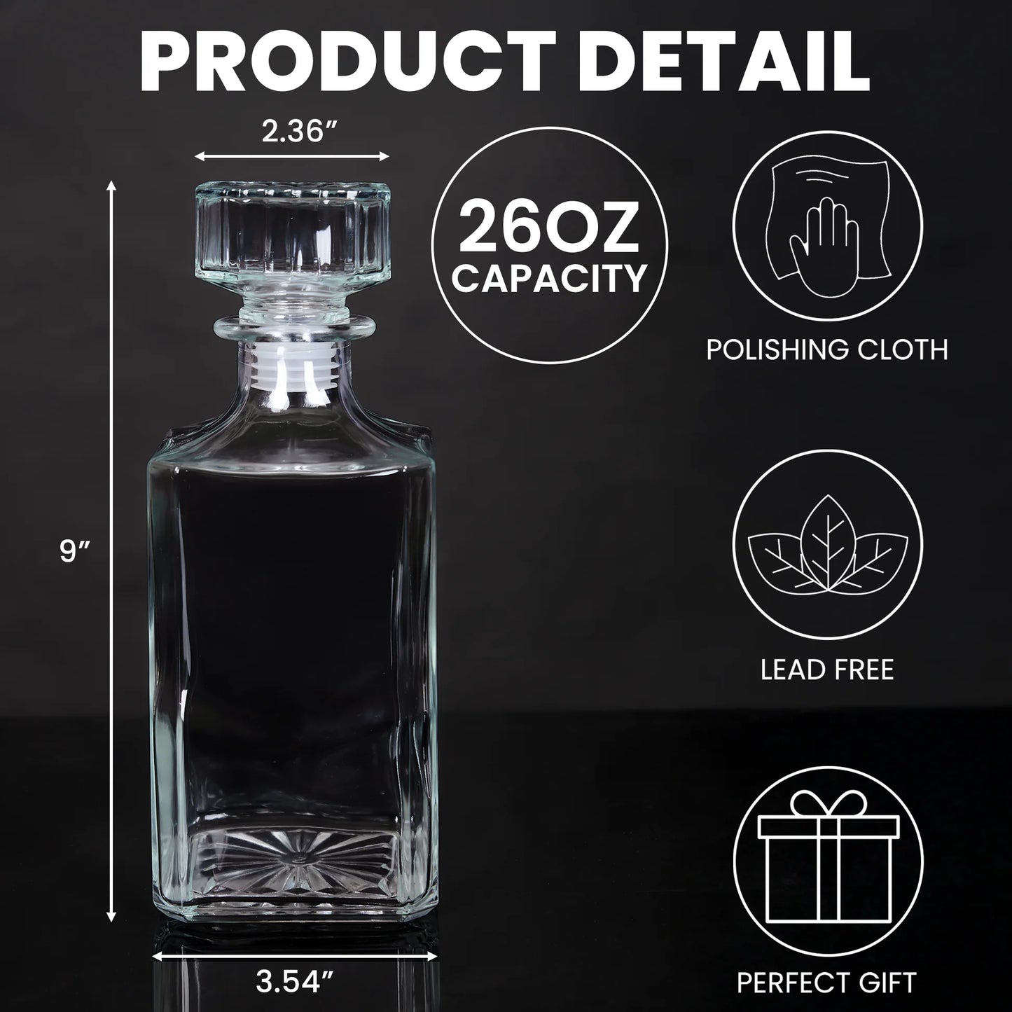 Personalized Dad Whiskey Decanter – “From the Reasons You Drink” Gift
