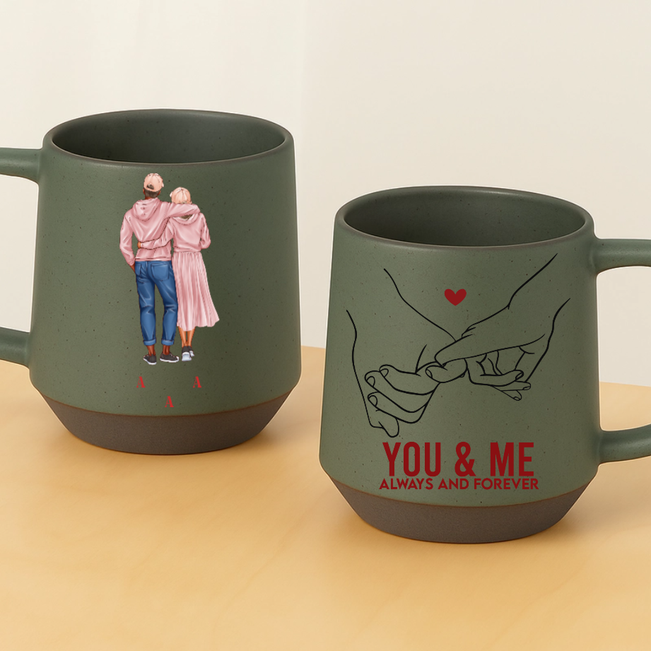 Personalized You & Me Always and Forever Couple Mug – Custom Names & Characters – Twinkle & Twine