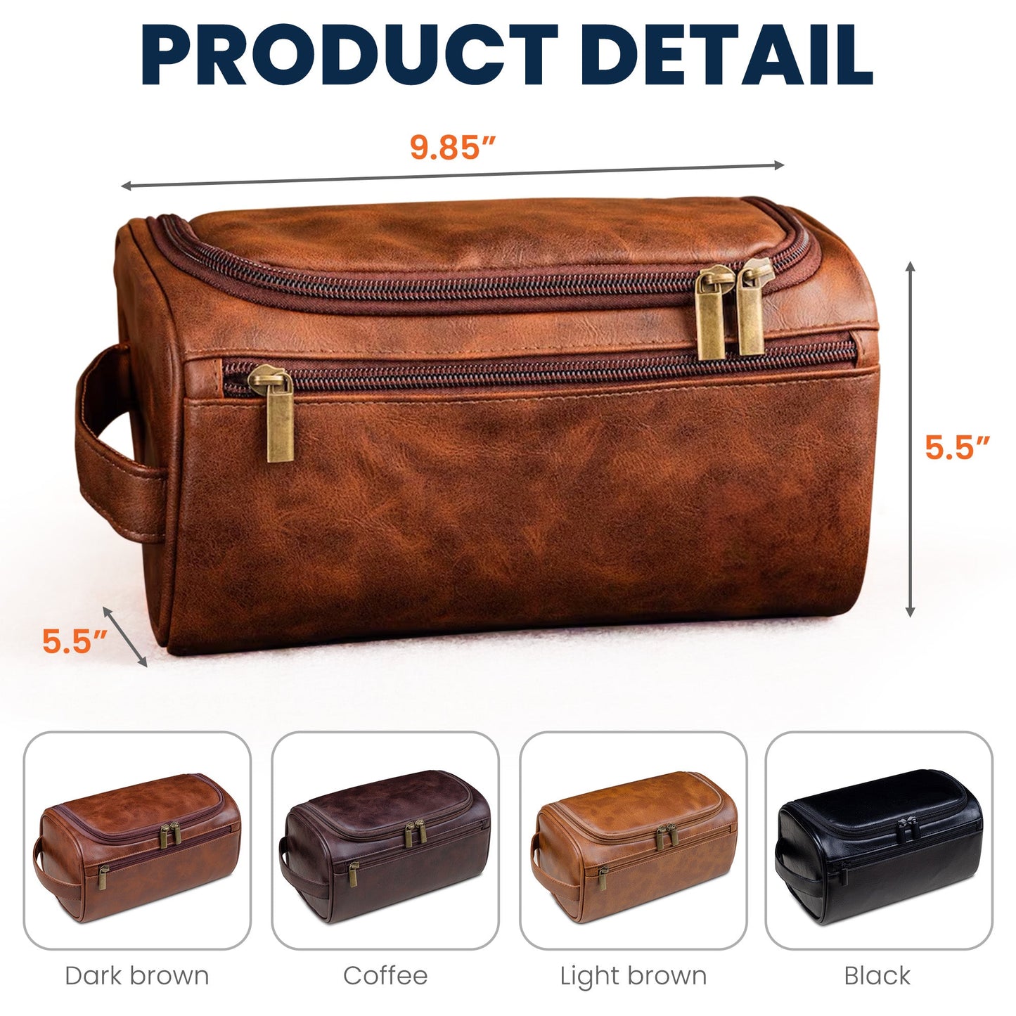 If He Cant Fix It Were All Screwed  For Dad Husband Papa  Personalized Leather Toiletry Bag – Twinkle & Twine