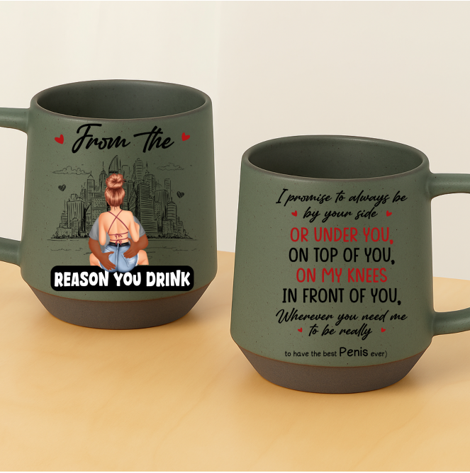Personalized Reasons We Drink Mug – Couple Names & Characters – Funny Gift for Couples – Twinkle & Twine